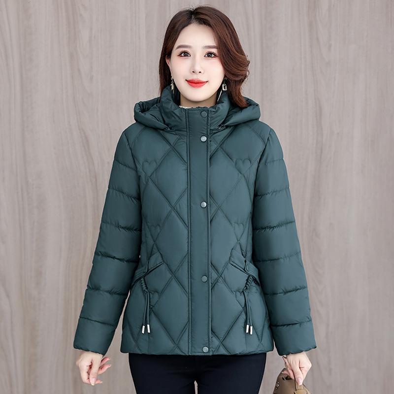 Пуховик новый зарубежный стиль 2025 зимняя куртка женская плюс пуховик утолщенный осенне-зимний большого размера XXXXL озеро синий