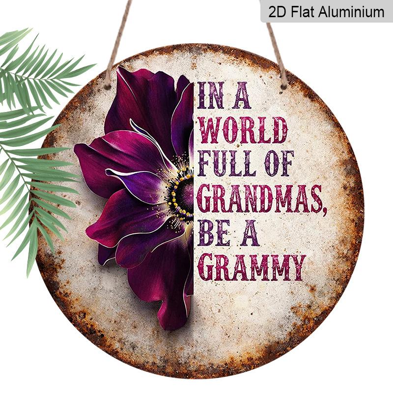 2D Flat, 1pc Vintage In a World Full of Grandmas Be a Grammy Grammy Sign - Floral Round Aluminum Wall Decor, Waterproof & Durable, Suitable for 7.87×7.87inch
2D Flat, 1pc Vintage In a World Full of Grandmas Be a Grammy Grammy Sign - Floral Round Aluminum Wall Decor, Waterproof & Durable, Suitable for 7.87×7.87inch