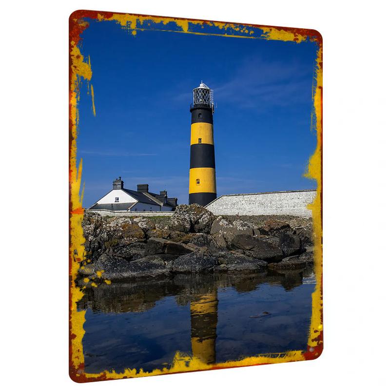 British Black Yellow Striped Lighthouse Metal Wall Art Coastal Scenery Decor for Living Room Study 20x30cm(7.8x11.8inch)
British Black Yellow Striped Lighthouse Metal Wall Art Coastal Scenery Decor for Living Room Study 20x30cm(7.8x11.8inch)