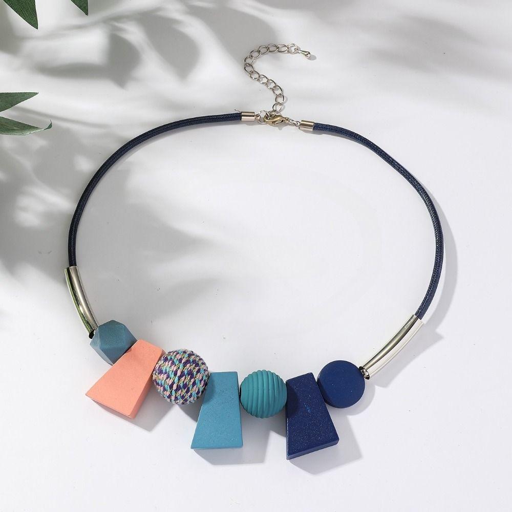 Trapezoid Wood Necklace Beads Ethnic Style Necklace Personality Simple Geometric Necklace Traval синій
Trapezoid Wood Necklace Beads Ethnic Style Necklace Personality Simple Geometric Necklace Traval синій