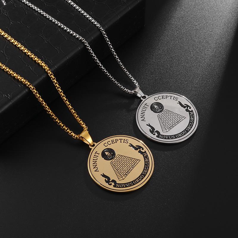 Ancient Egyptian Pyramid Pendant Necklace Providence Eye Trendy Stainless Steel Round Necklace Mens Necklace
Ancient Egyptian Pyramid Pendant Necklace Providence Eye Trendy Stainless Steel Round Necklace Mens Necklace
