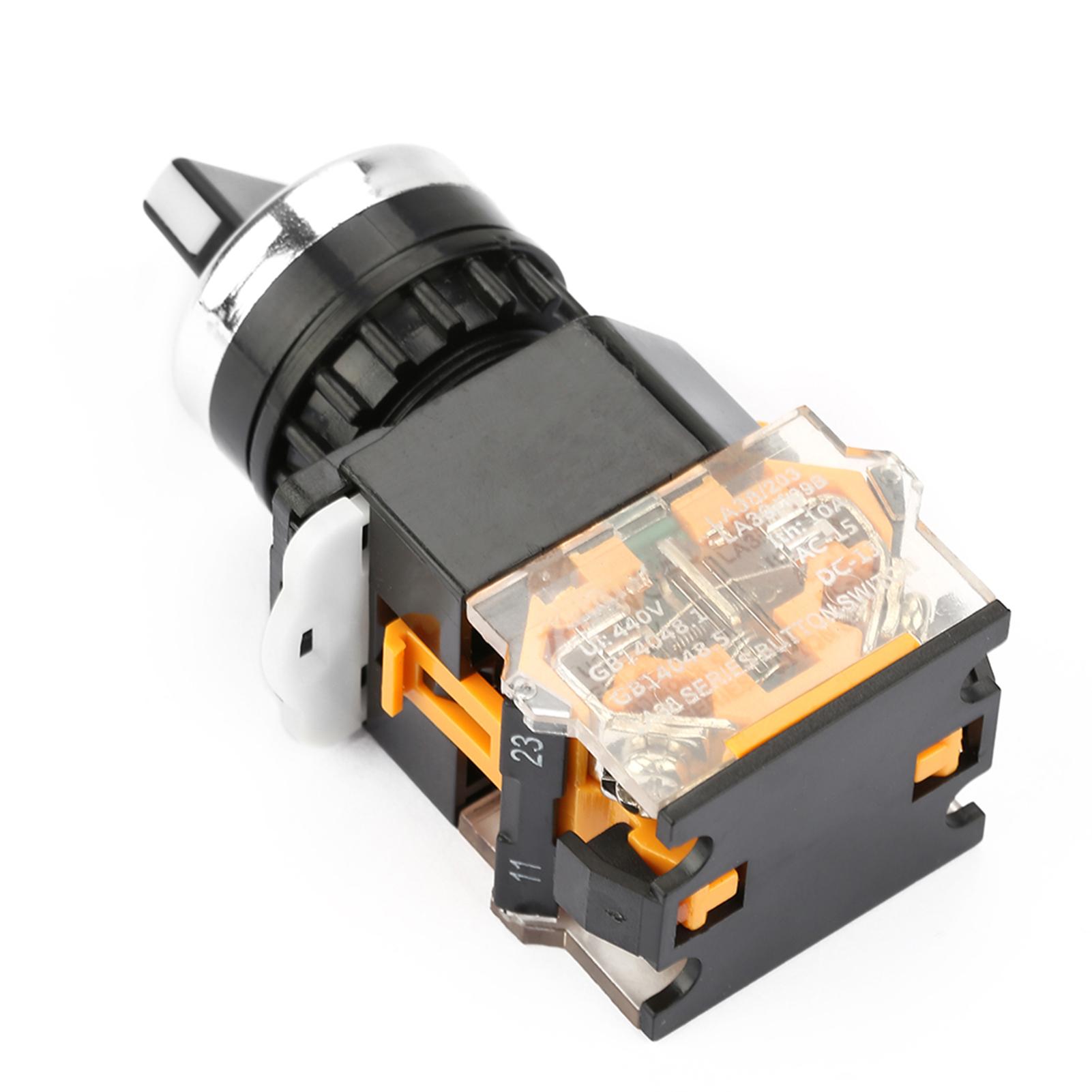 22mm Round Rotary Selector Switch 2 Positions NC + NO Self Locking
22mm Round Rotary Selector Switch 2 Positions NC + NO Self Locking
