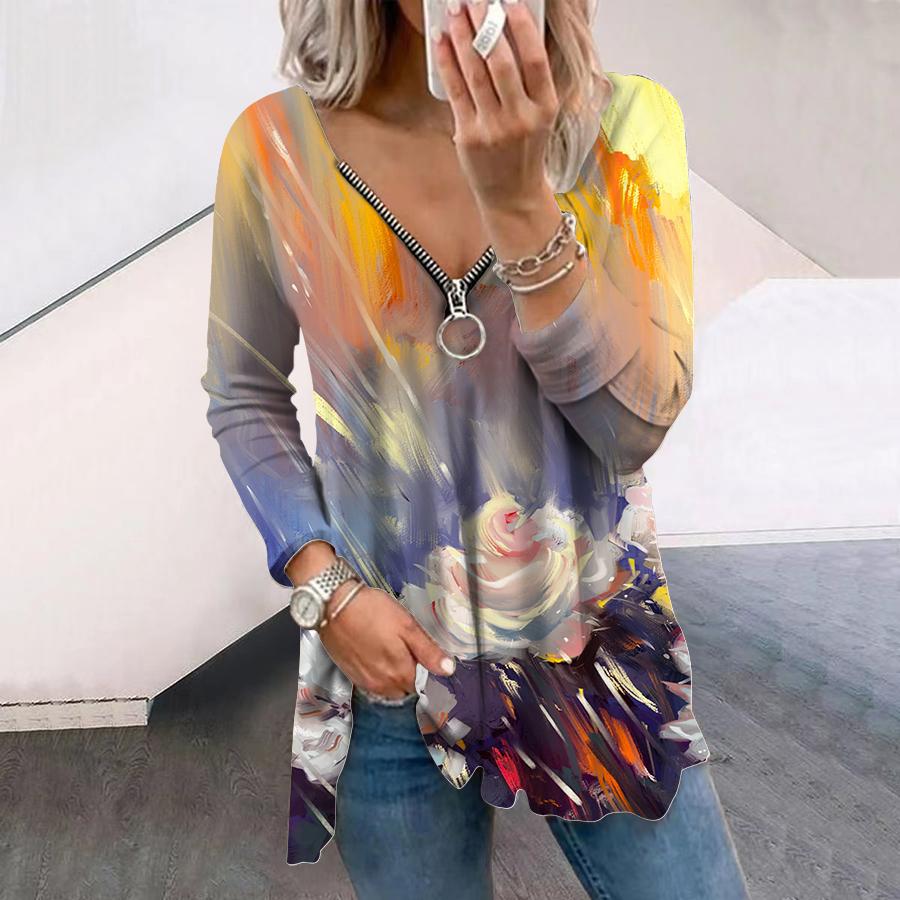 Women Autumn Floral Beautiful Clouds Printed Long Sleeve T-Shirts Loose V-Neck Plus Size Tee Shirt Tops Comfy Blouse
Women Autumn Floral Beautiful Clouds Printed Long Sleeve T-Shirts Loose V-Neck Plus Size Tee Shirt Tops Comfy Blouse