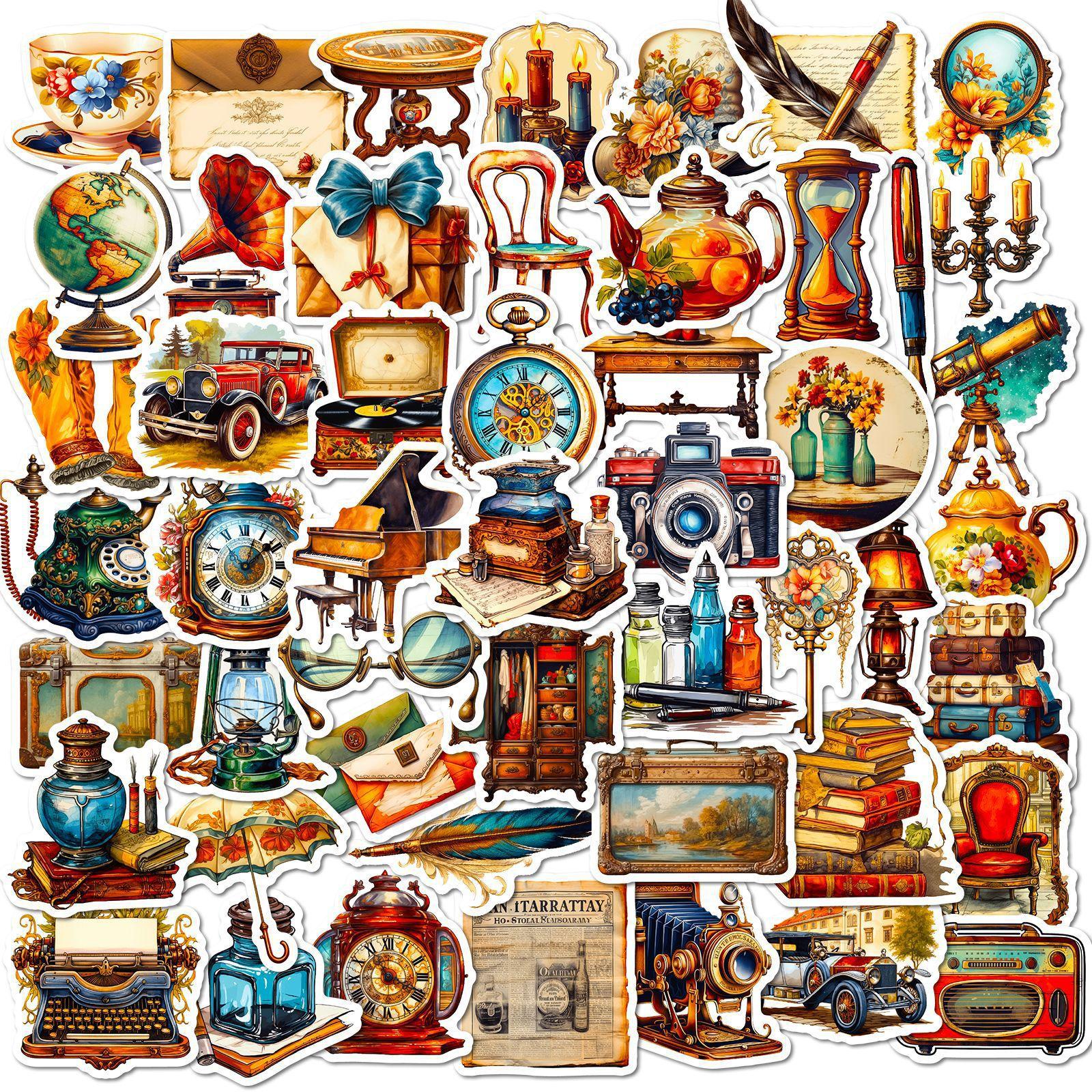 50 Pieces Of Retro Stickers, European And American Medieval Retro Posters, Notebook Stickers
50 Pieces Of Retro Stickers, European And American Medieval Retro Posters, Notebook Stickers