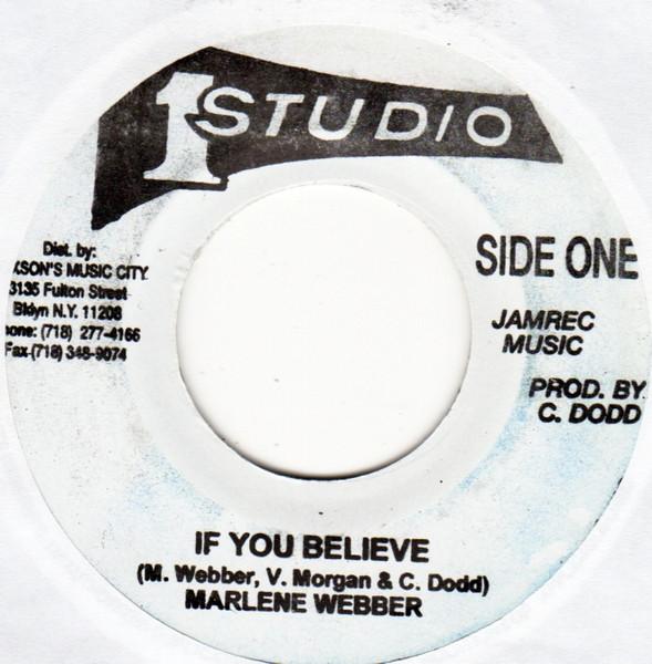 7inch Record MARLENE WEBBER - If You Believe NONE Studio One US Reggae, Ska & Dub Used
7inch Record MARLENE WEBBER - If You Believe NONE Studio One US Reggae, Ska & Dub Used