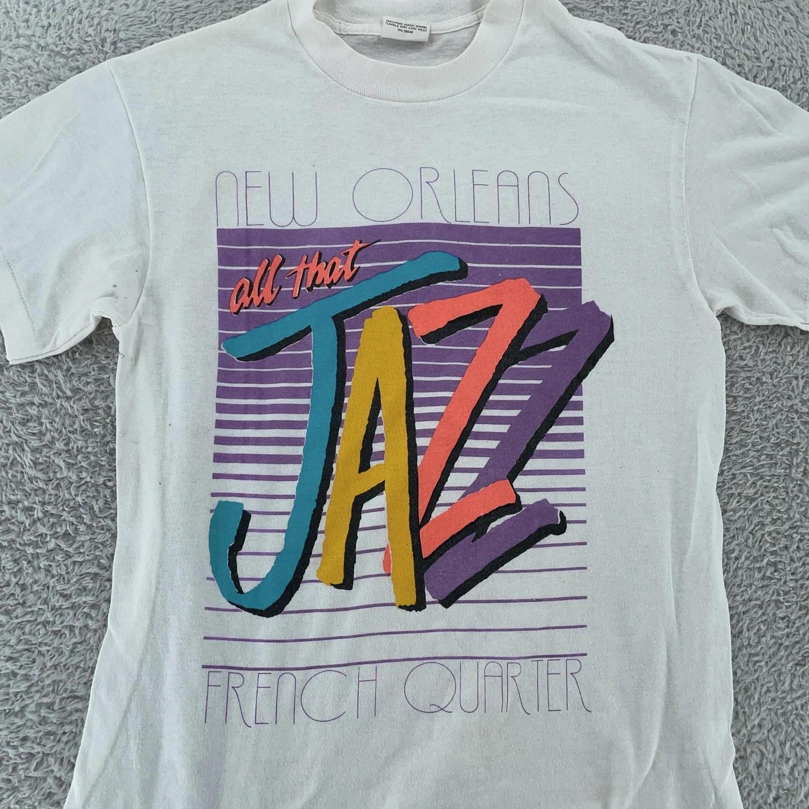 Vintage 80s New Orleans All That Jazz Shirt Mens XS French Quarter Music Art Tee L
Vintage 80s New Orleans All That Jazz Shirt Mens XS French Quarter Music Art Tee L