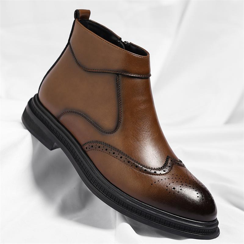 Autumn Winter Thick Soled Men Business High Top Boots Are Simple Breathable Carved Comfortable Suitable for Men Formal Wear 46 коричневий
Autumn Winter Thick Soled Men Business High Top Boots Are Simple Breathable Carved Comfortable Suitable for Men Formal Wear 46 коричневий