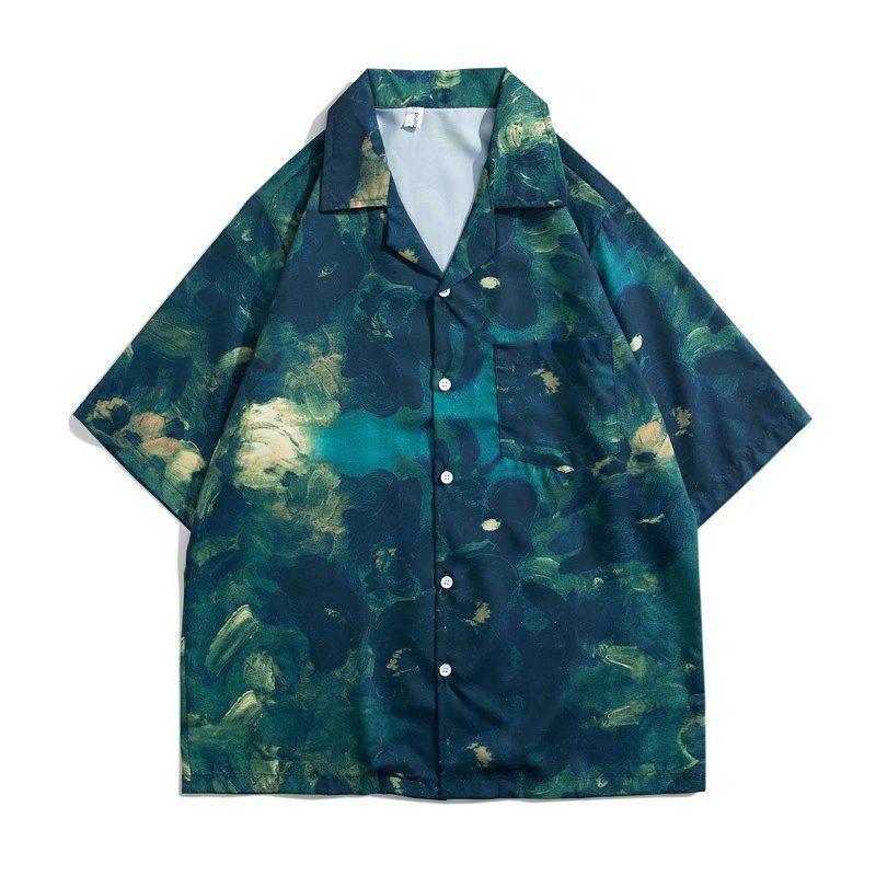 Гонконг Ретро Вінтаж Гавайська Квіткова Сорочка: Короткий рукав, Унісекс, Бунтарський, Гарний, Вільного крою. M up to 52.5 kg
Гонконг Ретро Вінтаж Гавайська Квіткова Сорочка: Короткий рукав, Унісекс, Бунтарський, Гарний, Вільного крою. M up to 52.5 kg