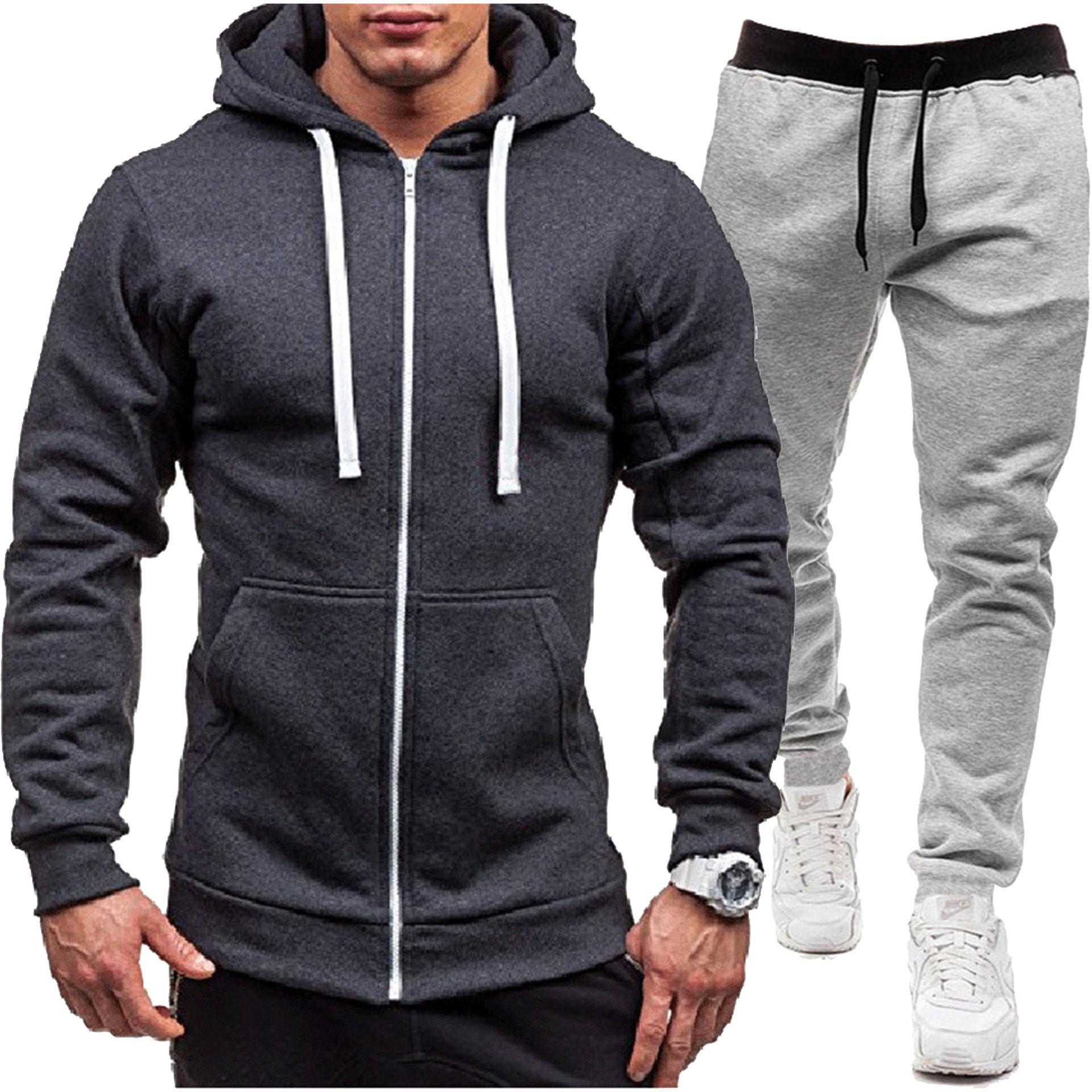 Men s Casual Sweatshirt Zipper Hooded Jacket Solid Color Cardigan Sports Set L темно-сірий колір
Men s Casual Sweatshirt Zipper Hooded Jacket Solid Color Cardigan Sports Set L темно-сірий колір
