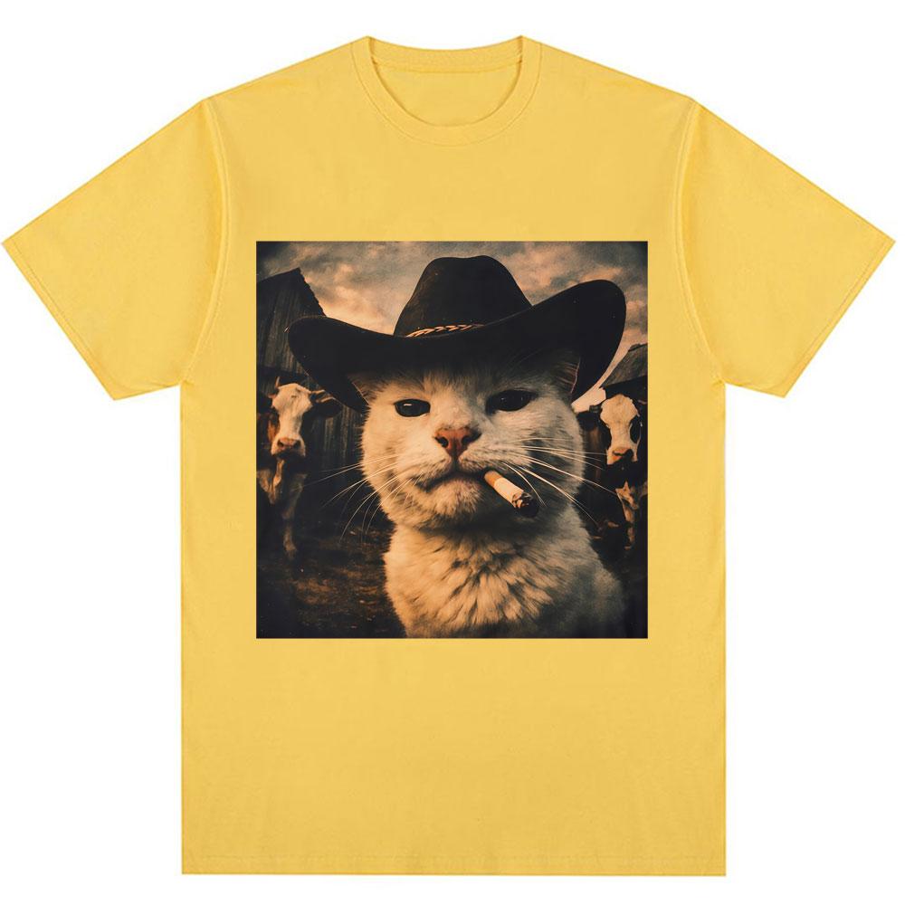 Funny Cowboy Cat Meme Graphic T Shirts Unisex Women Fashion Kawaii Vintage T-shirt Oversized Cotton Casual High Quality T-shirts 4XL
Funny Cowboy Cat Meme Graphic T Shirts Unisex Women Fashion Kawaii Vintage T-shirt Oversized Cotton Casual High Quality T-shirts 4XL