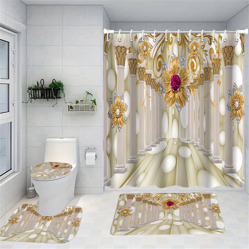 3D Pringting Shower Curtain Animal Bath Sets Waterproof Non-Slip Bathroom Rug Toilet U With 12 Hooks Home Deco W60H190(CM)-1 Pcs
3D Pringting Shower Curtain Animal Bath Sets Waterproof Non-Slip Bathroom Rug Toilet U With 12 Hooks Home Deco W60H190(CM)-1 Pcs
