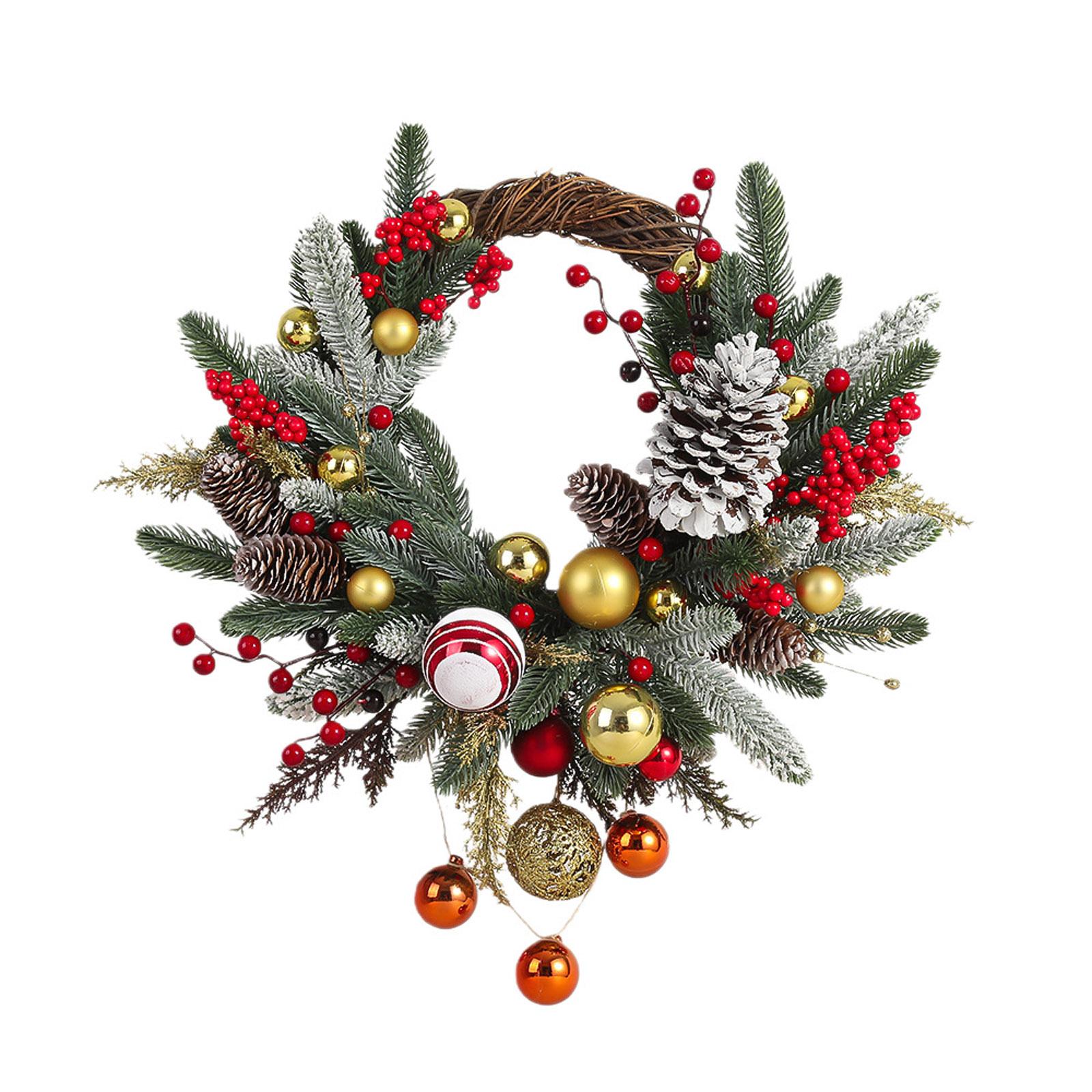 Artificial Christmas Wreath with Pinecones Berries Ornaments and Decorative Branches for Indoor Outdoor Holiday Decoration Door Wall Mantel One Size
Artificial Christmas Wreath with Pinecones Berries Ornaments and Decorative Branches for Indoor Outdoor Holiday Decoration Door Wall Mantel One Size