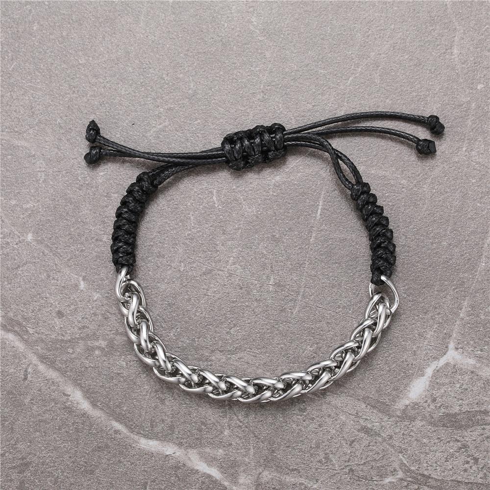 Atoztide Punk Curb Cuban Chain Braided Rope Bracelets Stainless Steel Jewelry for Men Women Fashion Unisex Wrist Birthday Gift Adjustable
Atoztide Punk Curb Cuban Chain Braided Rope Bracelets Stainless Steel Jewelry for Men Women Fashion Unisex Wrist Birthday Gift Adjustable