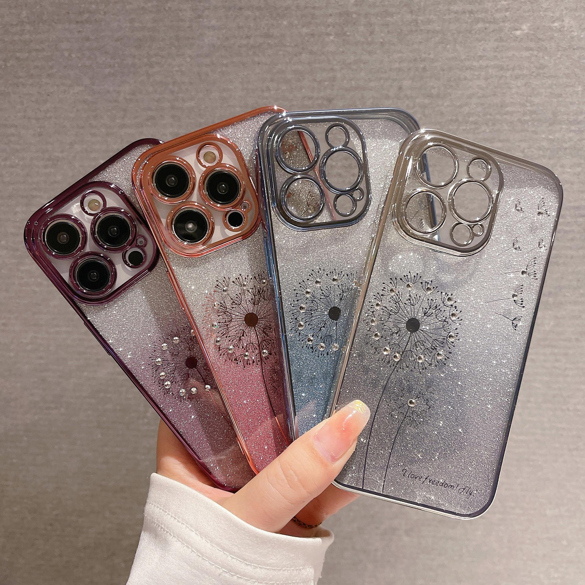 Suitable for IPhone16 Cases with Gradient Glitter, 15 Electroplated Dandelion Dot Diamond, and Transparent Tpu Soft for Apple 14pro Apple 11Promax
Suitable for IPhone16 Cases with Gradient Glitter, 15 Electroplated Dandelion Dot Diamond, and Transparent Tpu Soft for Apple 14pro Apple 11Promax