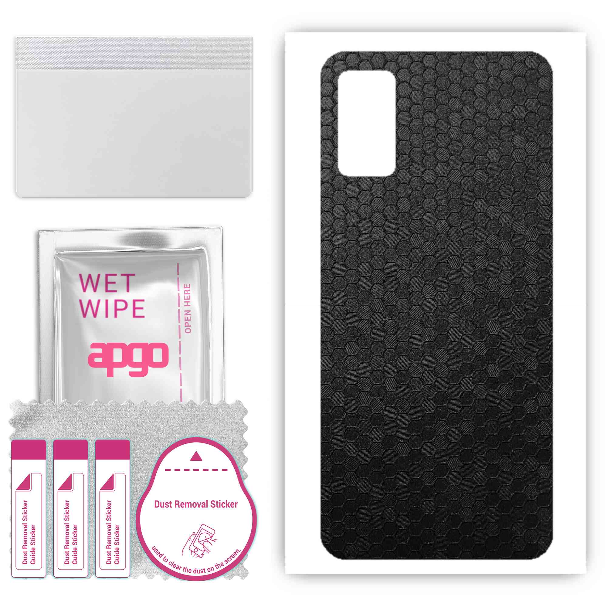 apgo Protective Skin Sticker for the back compatible with ZTE Blade A71, Wrap Film, Foil, Vinyl - Pattern Black Honeycomb
apgo Protective Skin Sticker for the back compatible with ZTE Blade A71, Wrap Film, Foil, Vinyl - Pattern Black Honeycomb