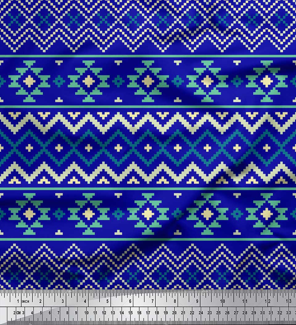 Soimoi Blue Japan Crepe Satin Тканина з геометричним принтом Ikat 1 метр 42 дюйма 42 Inch Wide - Poly Georgette синій
Soimoi Blue Japan Crepe Satin Тканина з геометричним принтом Ikat 1 метр 42 дюйма 42 Inch Wide - Poly Georgette синій