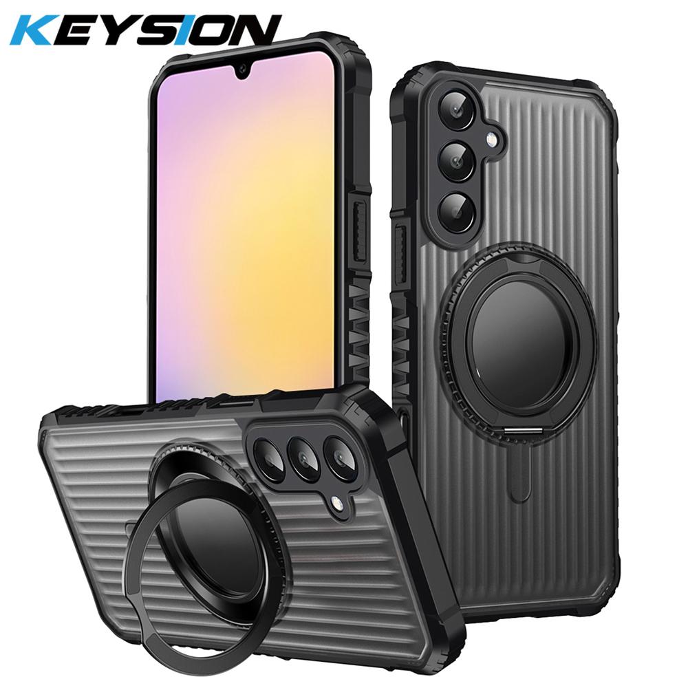 KEYSION 360°Rotating Ring Stand Case for Samsung Galaxy A54 5G A34 A14 4G Matte Transparent Magnetic Shockproof Phone Back Cover for Samsung A54 5G чёрный
KEYSION 360°Rotating Ring Stand Case for Samsung Galaxy A54 5G A34 A14 4G Matte Transparent Magnetic Shockproof Phone Back Cover for Samsung A54 5G чёрный