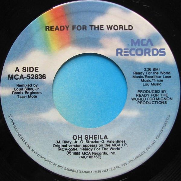 7inch Record READY FOR THE WORLD - Oh Sheila MCM52636 MCA Records 1985 Canada Dance & Electronica Used
7inch Record READY FOR THE WORLD - Oh Sheila MCM52636 MCA Records 1985 Canada Dance & Electronica Used