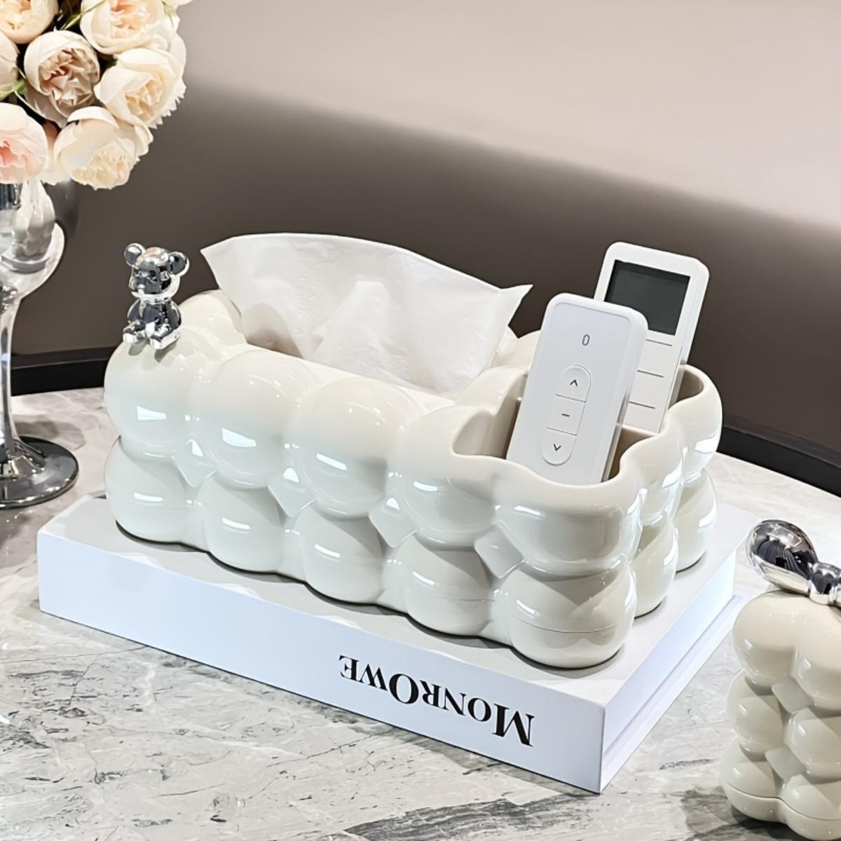 Premium Spring-Loaded Tissue Box - Luxury Desktop Organizer for Living Room Coffee Table, Holds Tissues & Remote Controls белый
Premium Spring-Loaded Tissue Box - Luxury Desktop Organizer for Living Room Coffee Table, Holds Tissues & Remote Controls белый