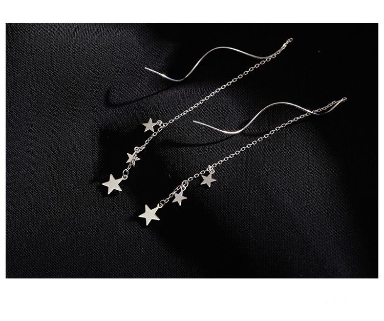 CIAXY Silver Color Star Earrings for Women Temperament Tassel Ear Line Wavy Earring 2021 Korean Fashion Jewelry
CIAXY Silver Color Star Earrings for Women Temperament Tassel Ear Line Wavy Earring 2021 Korean Fashion Jewelry
