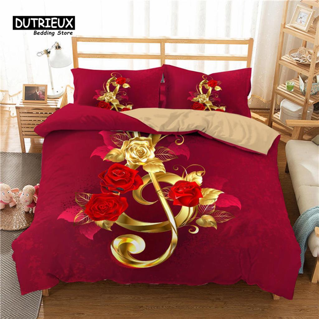 Colorful Music Note Bedding Set Queen Size Treble Clef Daisy Rose Duvet Cover Set Microfiber Music Theme Quilt Cover Pillowcase EU single(135x200cm)
Colorful Music Note Bedding Set Queen Size Treble Clef Daisy Rose Duvet Cover Set Microfiber Music Theme Quilt Cover Pillowcase EU single(135x200cm)