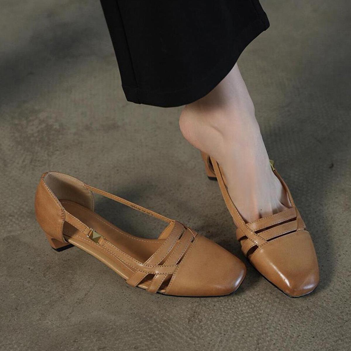 Версия из овчины~ Ретро овчина с перфорацией, универсальные одинарные туфли для通勤 для женщин, простые, персонализированные, с квадратным носком и одной педалью 35 коричневый
Версия из овчины~ Ретро овчина с перфорацией, универсальные одинарные туфли для通勤 для женщин, простые, персонализированные, с квадратным носком и одной педалью 35 коричневый