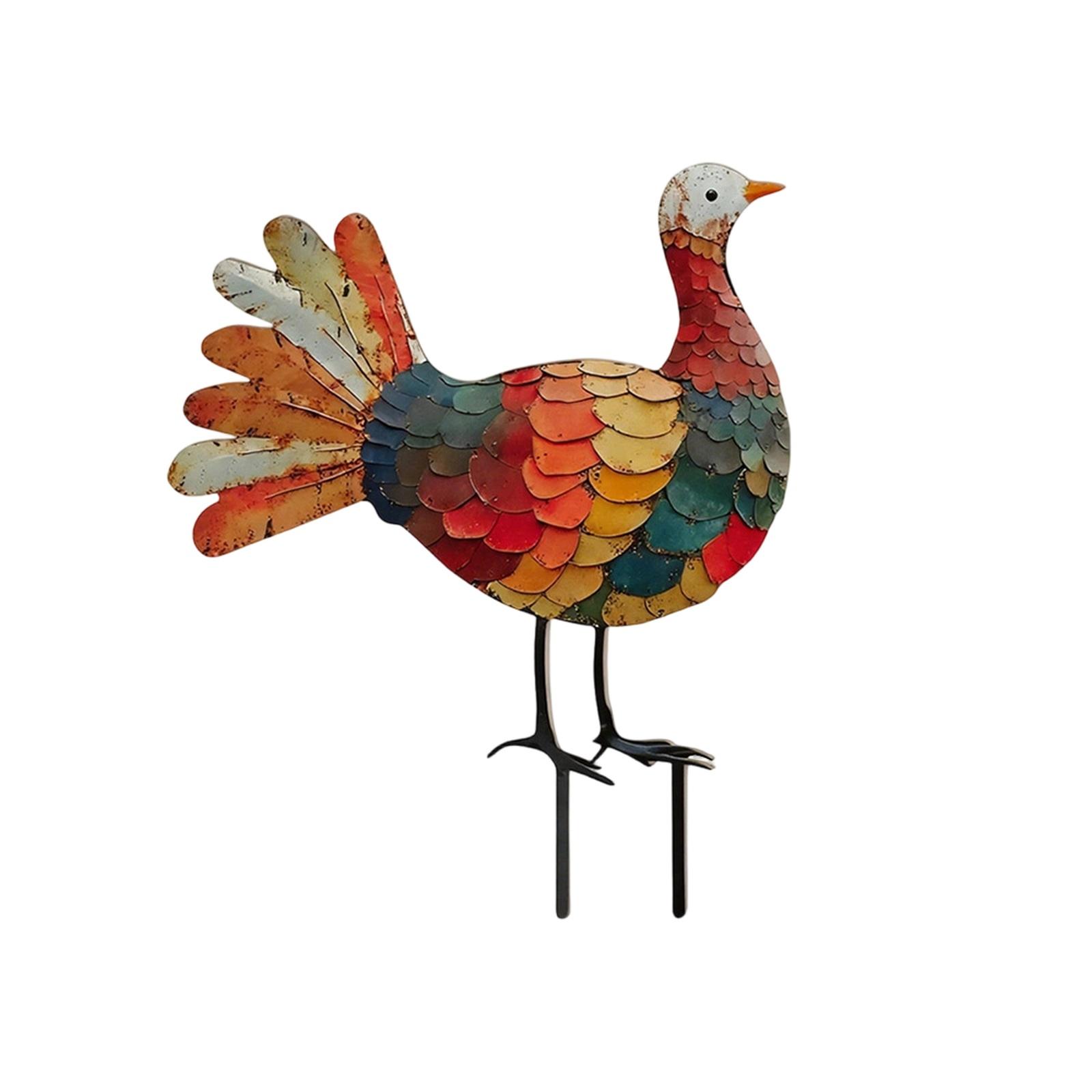 Metal Garden Stake Decorative Yard Ornament Outdoor Lawn Sculpture Iron Art Turkey Figurine for Patio Lawn Decoration one size
Metal Garden Stake Decorative Yard Ornament Outdoor Lawn Sculpture Iron Art Turkey Figurine for Patio Lawn Decoration one size