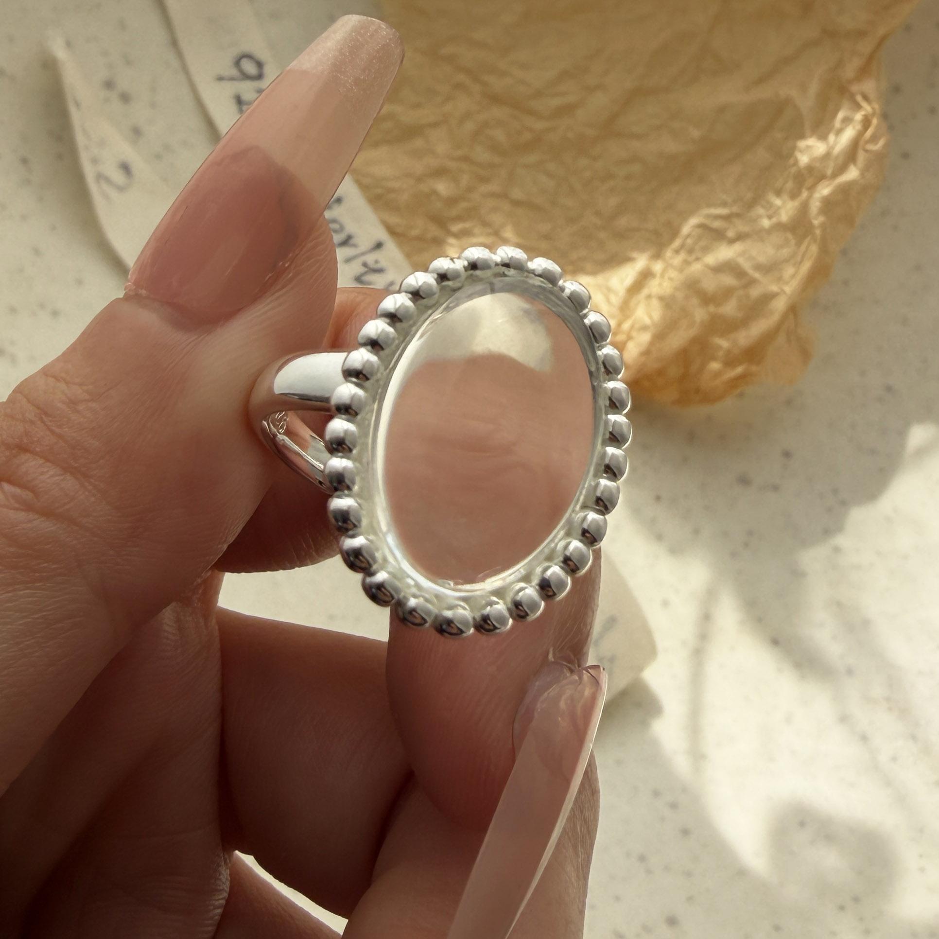 925 Sterling Silver Rings for Women Couple Minimalist Handmade Simple Oval Stone Ring Fine Jewelry Gift Prevent Allergy resizable
925 Sterling Silver Rings for Women Couple Minimalist Handmade Simple Oval Stone Ring Fine Jewelry Gift Prevent Allergy resizable