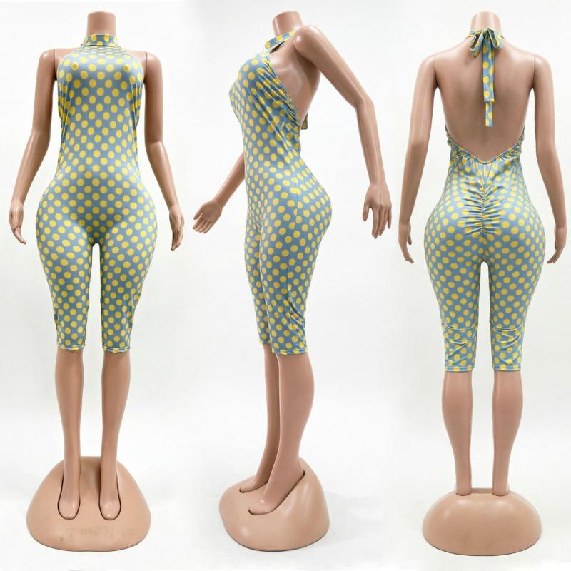 ! New spring and summer polka dot printing elastic neck halter slim one-piece 2XL
! New spring and summer polka dot printing elastic neck halter slim one-piece 2XL