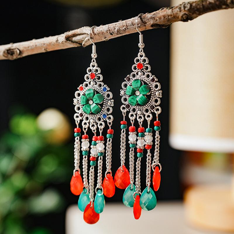 New Flower Water Drop Earrings for Women Retro Boho Long Silver Color Chain Crystal Bead Dangle Earring Ethnic Vacation Jewelry разноцветный
New Flower Water Drop Earrings for Women Retro Boho Long Silver Color Chain Crystal Bead Dangle Earring Ethnic Vacation Jewelry разноцветный