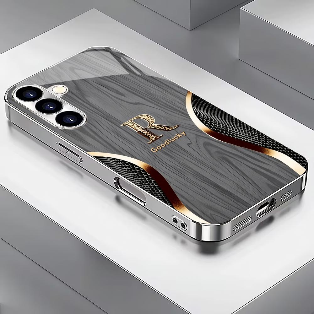 Wood grain letter R silver plated glass phone case suitable for Samsung Galaxy S26 S25 S24 S22 S21 S20 FE/Ultra/Plus anti drop GalaxyS24FE
Wood grain letter R silver plated glass phone case suitable for Samsung Galaxy S26 S25 S24 S22 S21 S20 FE/Ultra/Plus anti drop GalaxyS24FE