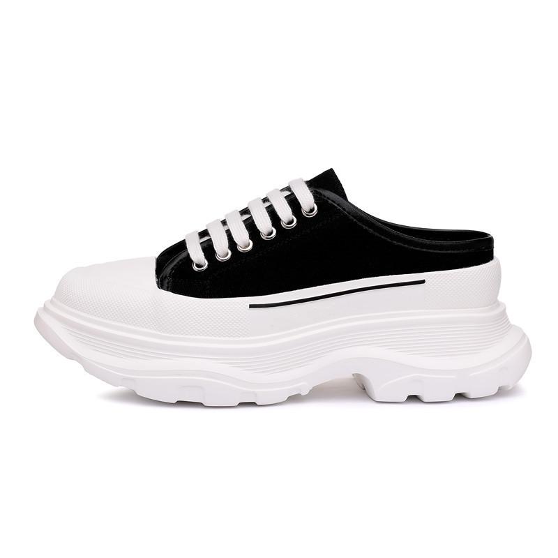 All-match Canvas Shoes Women s Summer Heightened Thick-soled Half-tray Slippers Daddy Shoes High-top Sneakers Women
All-match Canvas Shoes Women s Summer Heightened Thick-soled Half-tray Slippers Daddy Shoes High-top Sneakers Women