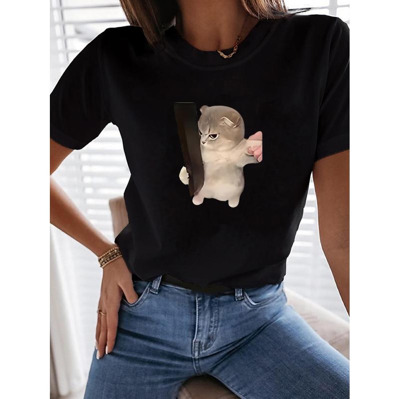 Женская футболка из полиэстера с коротким рукавом, с круглым вырезом, мягкая, дышащая, повседневная XXL чёрный
Женская футболка из полиэстера с коротким рукавом, с круглым вырезом, мягкая, дышащая, повседневная XXL чёрный