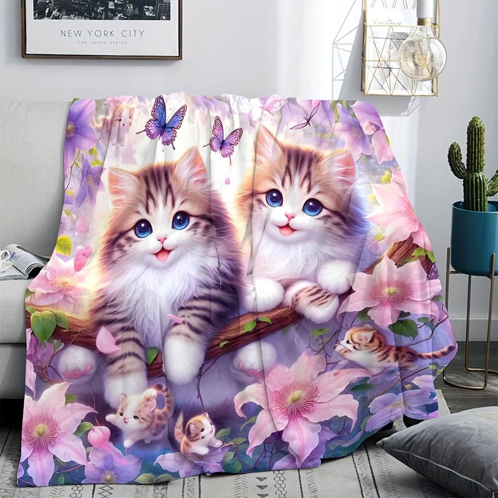 Cute Kitten Floral Printed Blanket , Warm and comfortable throw blanket sofa bed sofa camping trip, the best gift. 75x90cm
Cute Kitten Floral Printed Blanket , Warm and comfortable throw blanket sofa bed sofa camping trip, the best gift. 75x90cm