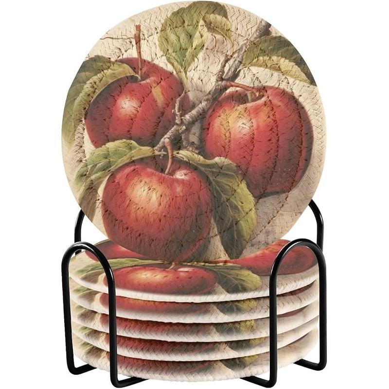 Хлопковые подставки под чашки с динозаврами с держателем Абсорбирующий набор подставок для напитков для защиты столешницы кофейного столика Подарок на новоселье Домашний декор 6 шт. Red Apples
Хлопковые подставки под чашки с динозаврами с держателем Абсорбирующий набор подставок для напитков для защиты столешницы кофейного столика Подарок на новоселье Домашний декор 6 шт. Red Apples