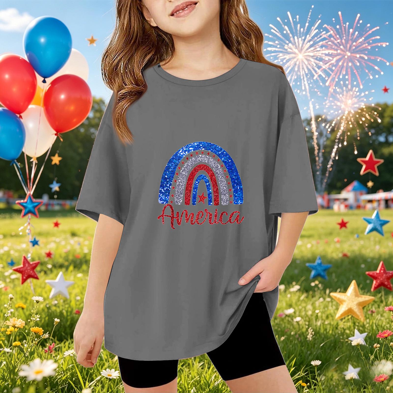 Kids Short Sleeve T Shirt Independence Day Print Top America Graphic Tee for Boys and Girls Casual Wear 120
Kids Short Sleeve T Shirt Independence Day Print Top America Graphic Tee for Boys and Girls Casual Wear 120