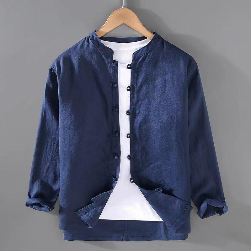 Мужская повседневная рубашка с длинным рукавом свободного кроя из белого льна и хлопка для весны/лета XL
Мужская повседневная рубашка с длинным рукавом свободного кроя из белого льна и хлопка для весны/лета XL