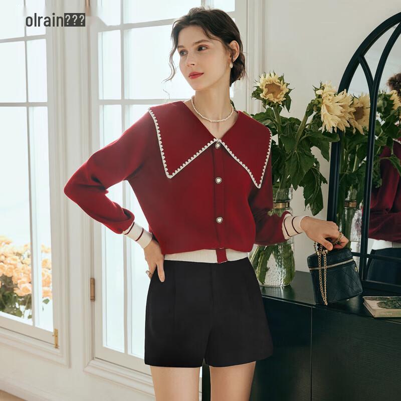 Olrain Women s French Vintage Red Lapel Puff Sleeve Sweater L
Olrain Women s French Vintage Red Lapel Puff Sleeve Sweater L