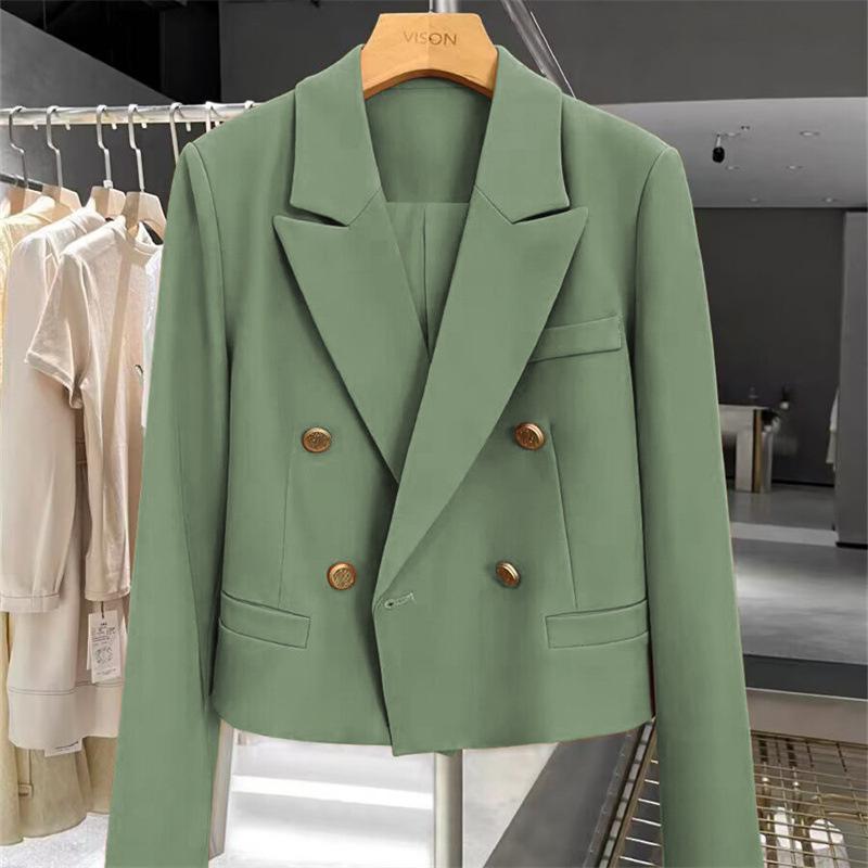 Women s Suit Jacket Cropped Blazers Woman Clothing Tops Double-breasted Suit Coat Ladies Office Suit Female Outerwear XS зелёный
Women s Suit Jacket Cropped Blazers Woman Clothing Tops Double-breasted Suit Coat Ladies Office Suit Female Outerwear XS зелёный