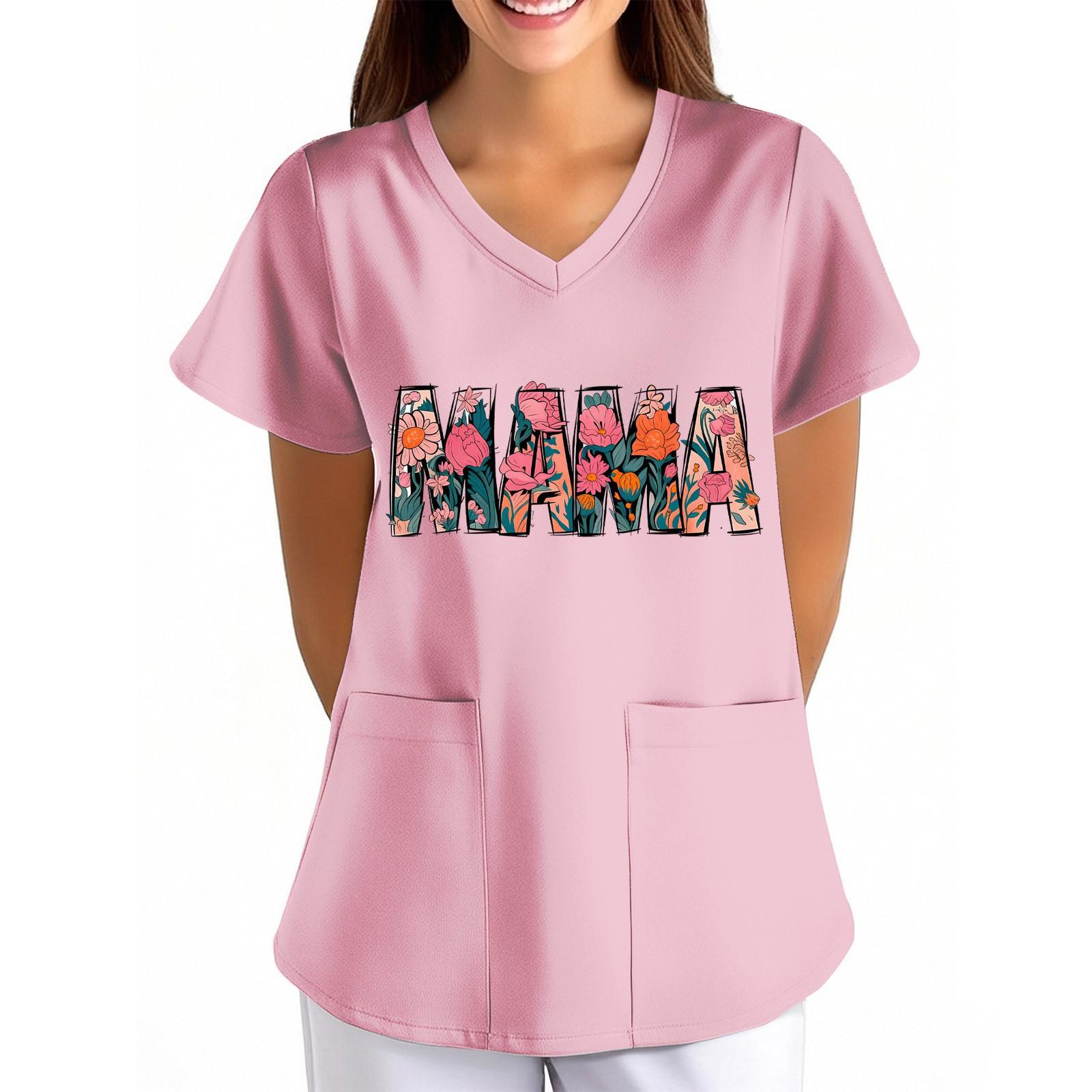 Жіноча уніформа до Дня матері з принтом і V-подібним вирізом з короткими рукавами L
Жіноча уніформа до Дня матері з принтом і V-подібним вирізом з короткими рукавами L