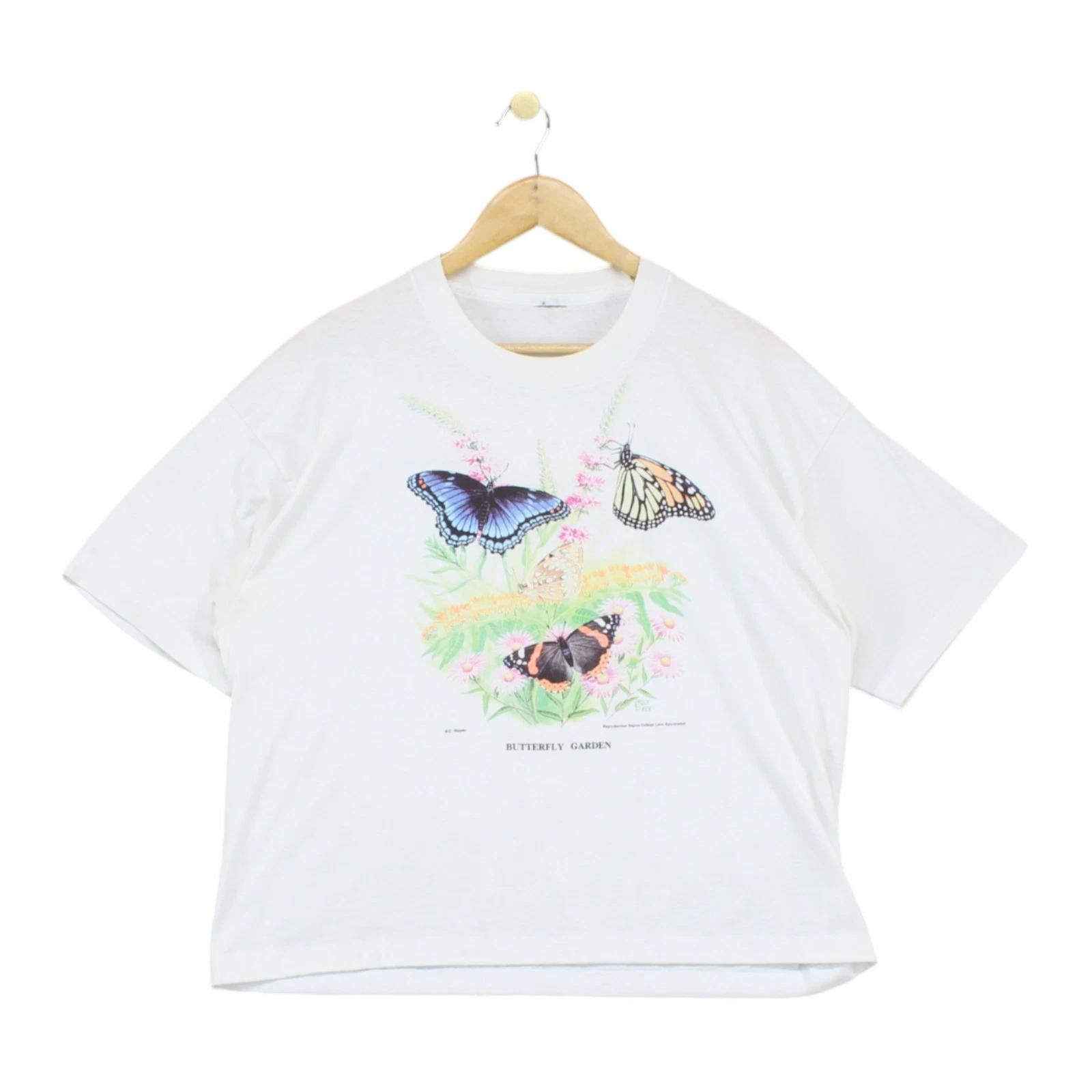 Vintage Butterfly Garden T-Shirt Womens Size L White Single Stitch Oversized L
Vintage Butterfly Garden T-Shirt Womens Size L White Single Stitch Oversized L