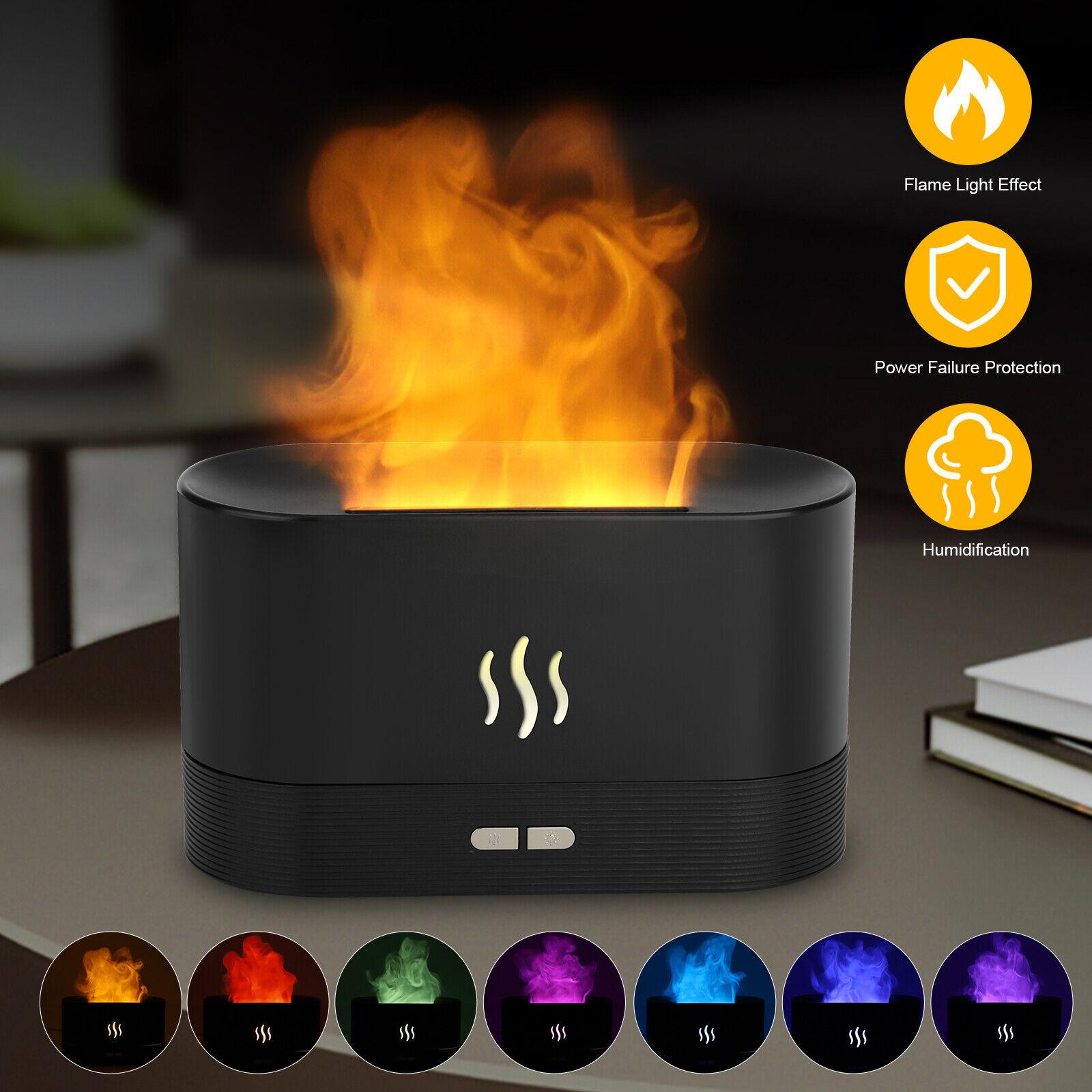 Colorful Air Humidifier With 180ml Water Tank 36dB Super Quiet 15 20mL/hr 3D Flame Essential Oil Aroma Diffuser 701A colorful flame black
Colorful Air Humidifier With 180ml Water Tank 36dB Super Quiet 15 20mL/hr 3D Flame Essential Oil Aroma Diffuser 701A colorful flame black