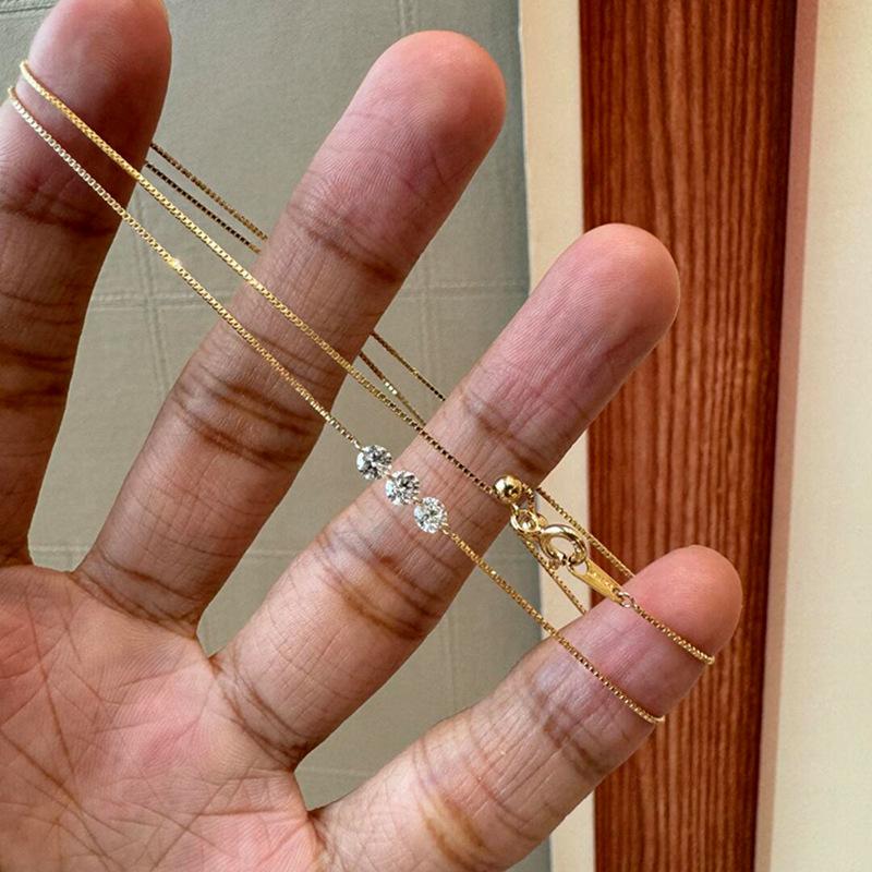 ANENJERY Three Zircon Golden Necklace for Women Simple Clavicle chain Choker Delicate Jewelry Daily Wedding золотий
ANENJERY Three Zircon Golden Necklace for Women Simple Clavicle chain Choker Delicate Jewelry Daily Wedding золотий