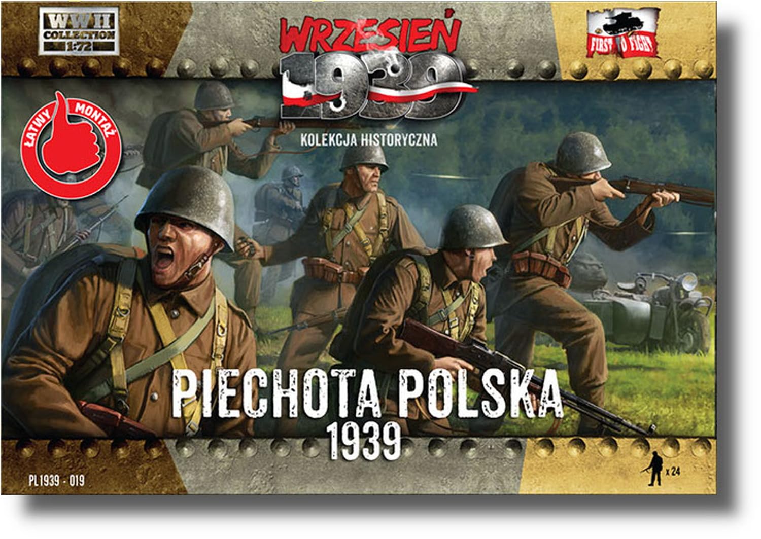 FTF 1/72 Польская пехота (Набор из 24 предметов) Пластиковая сборная модель PF72019
FTF 1/72 Польская пехота (Набор из 24 предметов) Пластиковая сборная модель PF72019