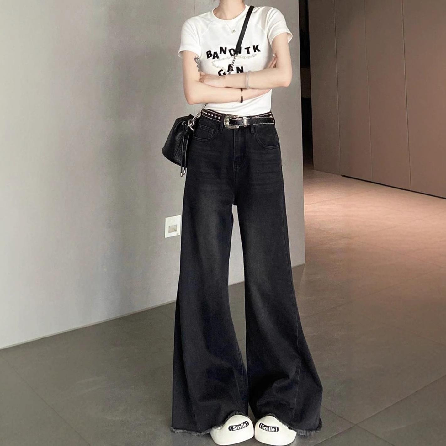 New Spring and Autumn Black Loose Wide-leg Jeans for Women with High Waist Drooping Straight-leg Pants Floor Trousers 2XL
New Spring and Autumn Black Loose Wide-leg Jeans for Women with High Waist Drooping Straight-leg Pants Floor Trousers 2XL