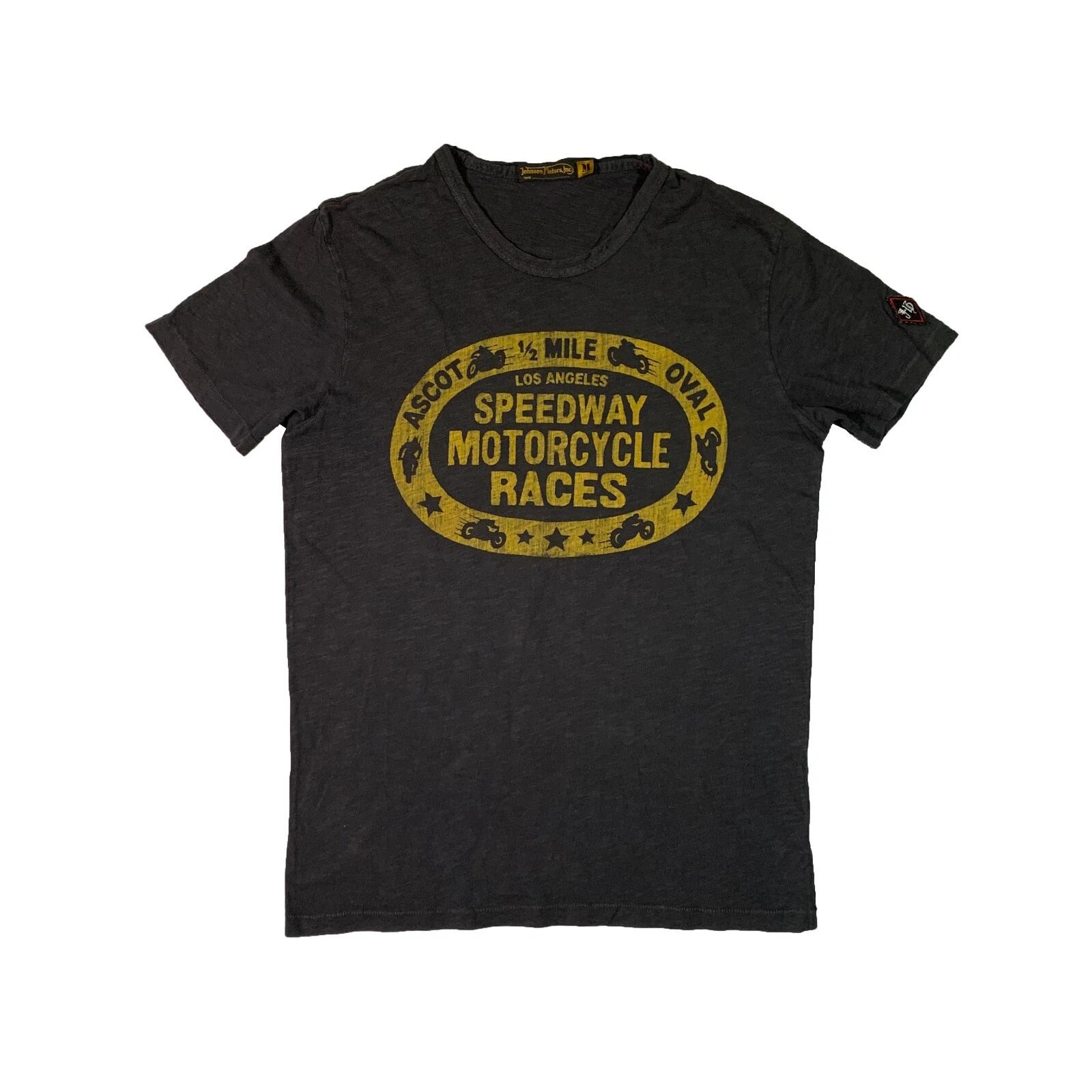 Johnson Motors T-shirt Los Angeles Speedway Motorcycle Races Tee M 3XL
Johnson Motors T-shirt Los Angeles Speedway Motorcycle Races Tee M 3XL