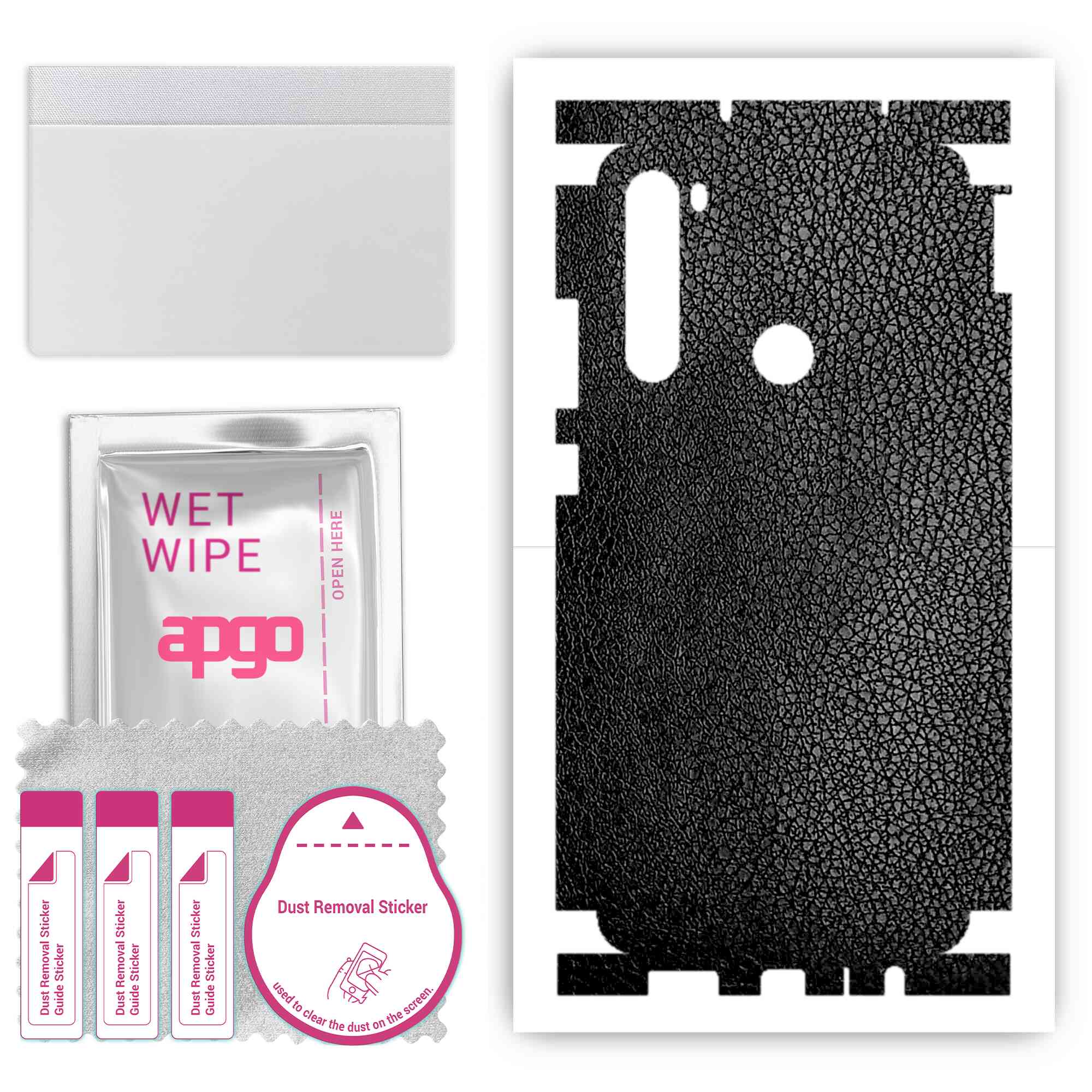 Apgo Protective Skin Sticker for the back+sides compatible with Xiaomi Redmi Note 8T, Full Wrap Film, Foil, Vinyl - Pattern Black Leather
Apgo Protective Skin Sticker for the back+sides compatible with Xiaomi Redmi Note 8T, Full Wrap Film, Foil, Vinyl - Pattern Black Leather