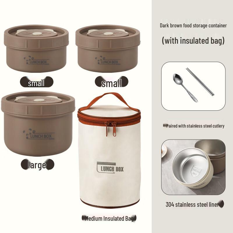 Portable 304 Stainless Steel Insulated Lunch Box Set
Portable 304 Stainless Steel Insulated Lunch Box Set