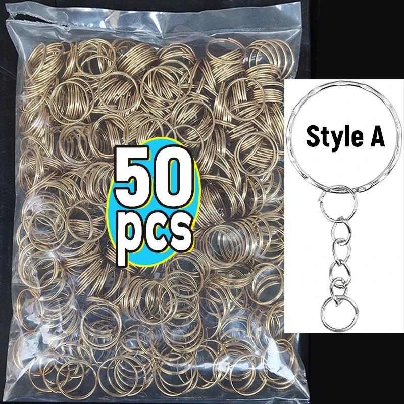50/100pcs Stainless Steel Metal Blank Keyring Keychain Split Rings DIY Keyfob Keys Ring Lobster Clasp Key Pendant Chains Buckles
50/100pcs Stainless Steel Metal Blank Keyring Keychain Split Rings DIY Keyfob Keys Ring Lobster Clasp Key Pendant Chains Buckles