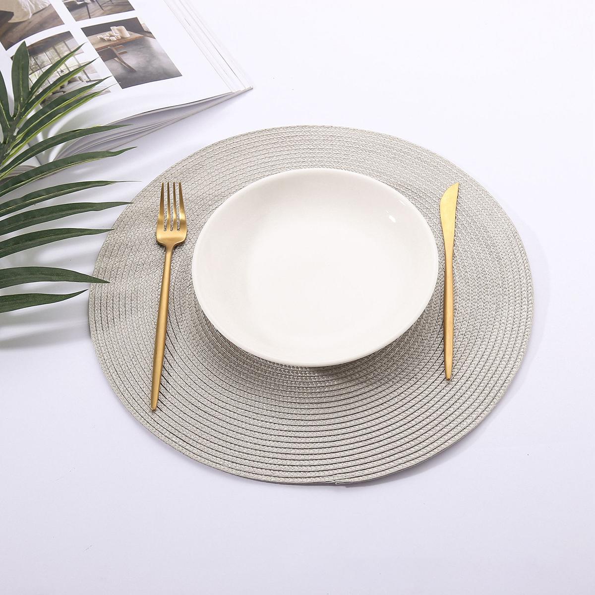 6pcs Round Braided Placemats Set of 6 Table Mats for Dining Tables Woven Washable Non-Slip Place mats 38x38cm сірий
6pcs Round Braided Placemats Set of 6 Table Mats for Dining Tables Woven Washable Non-Slip Place mats 38x38cm сірий